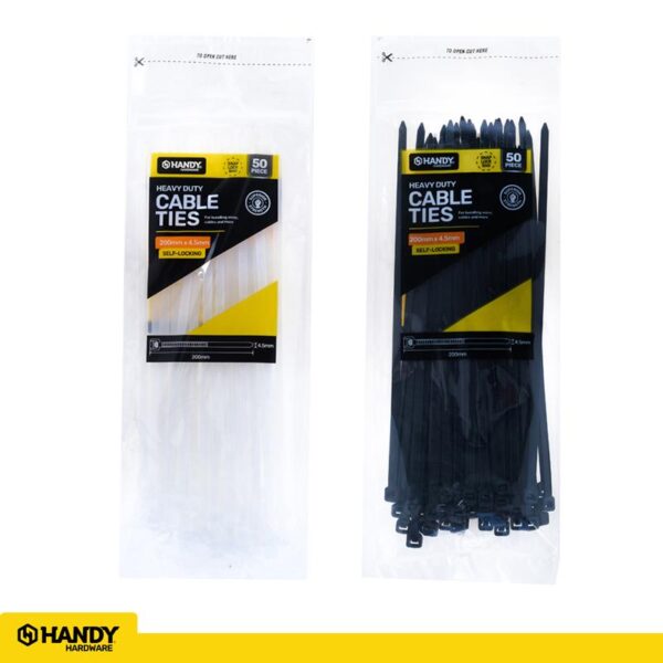 Cable Ties Black OR Clear 50PCS 24PK