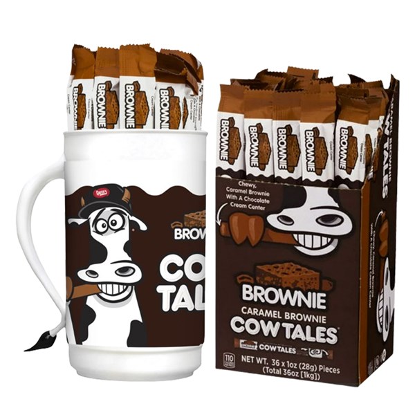 Cow Tales Caramel Brownie with Tumbler 28GM 100PK