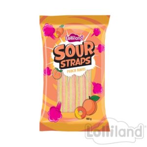 SOUR STRAPS PEACH RINGS 160GM *12