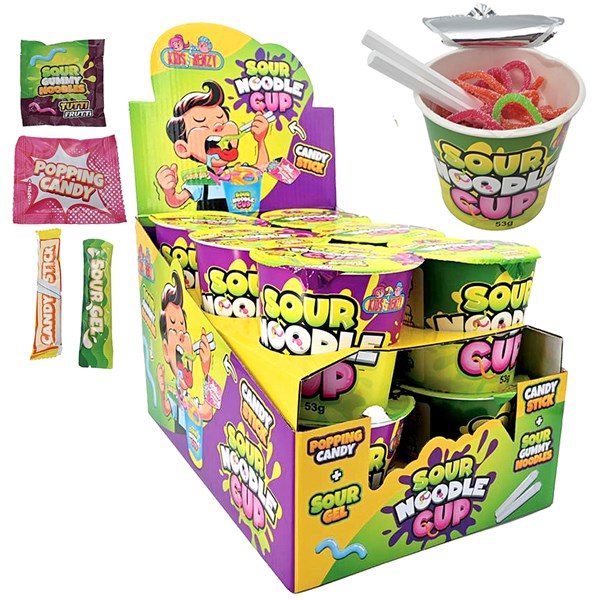 KIDZFRENZY Sour Candy Noodle Cup 53GM 12PK
