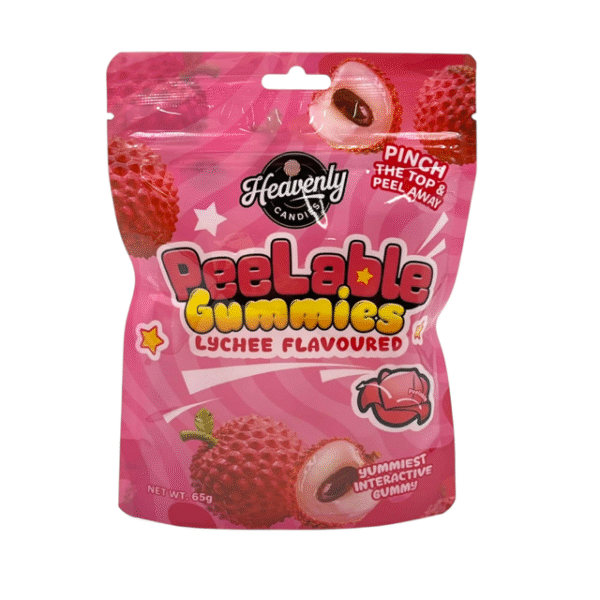 "Heavenly Candies" Peeled Gummies LYCHEE 65GM 12PK