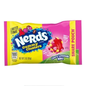 Nerds g/clusters Cherry Lemonade Blitz Share Pouch Bag 85GM  12 PK