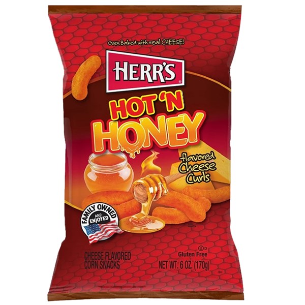 122740 Herr's Hot N Honey Curls 170gm 12PK