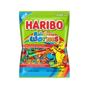 Haribo Rainbow Worms 142GM 12PK