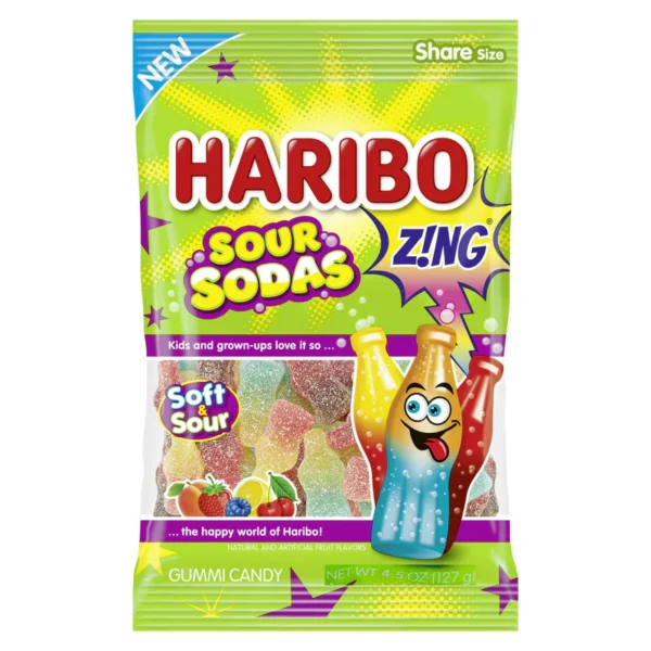 Haribo Sour Zing Sodas 127GM 12PK