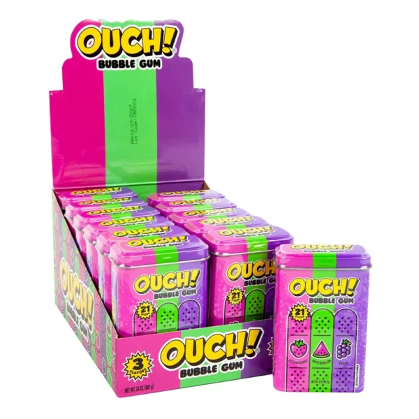 OUCH! BubbleGum Assorted 56GM 12PK