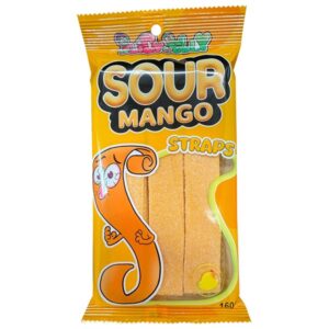 Juicy Jelly Sour Straps Mango 160GM 12PK