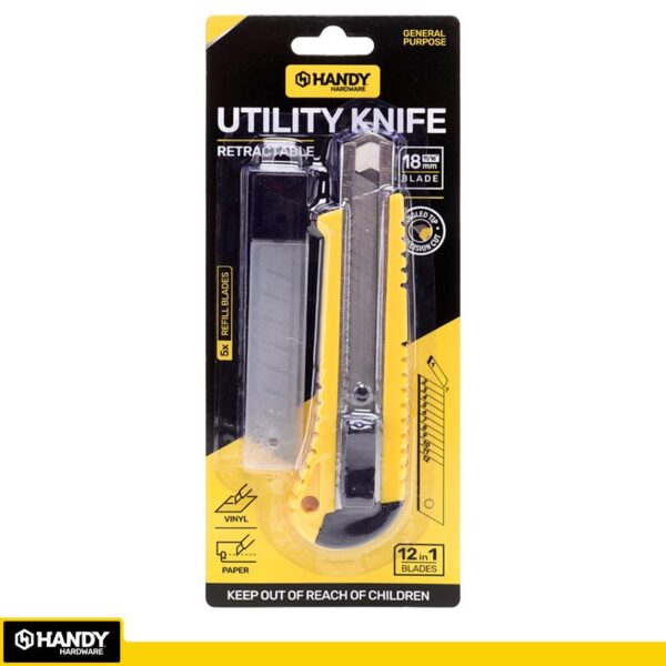 Utility Knife with Blades 1 Ea