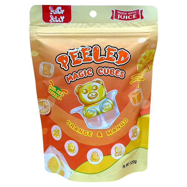 Juicy Jelly Magic Cubes Orange & Mango 120GM 12PK