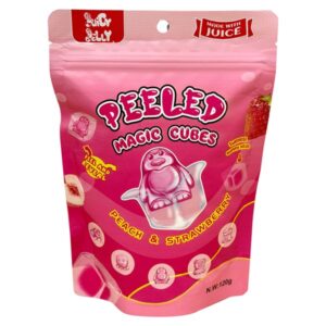Juicy Jelly Magic Cubes Peach & Strawberry 120GM 12PK