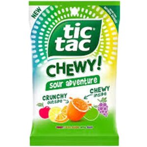 Tic Tac Chewy Sour Adventure Peg bag 80gm 12PK