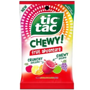 Tic Tac Chewy Fruit Adventure Peg bag 80gm 12PK
