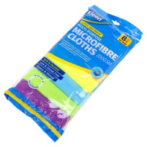 Microfibre Cloths Multi colour 8PK 1 EA