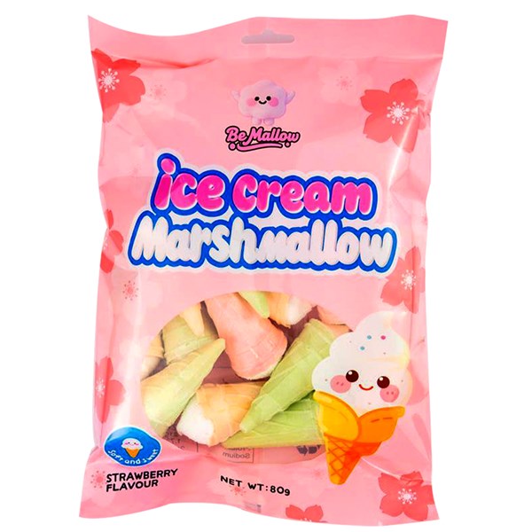 BeMallow Ice Crem Marshmallow 80GM 12PK