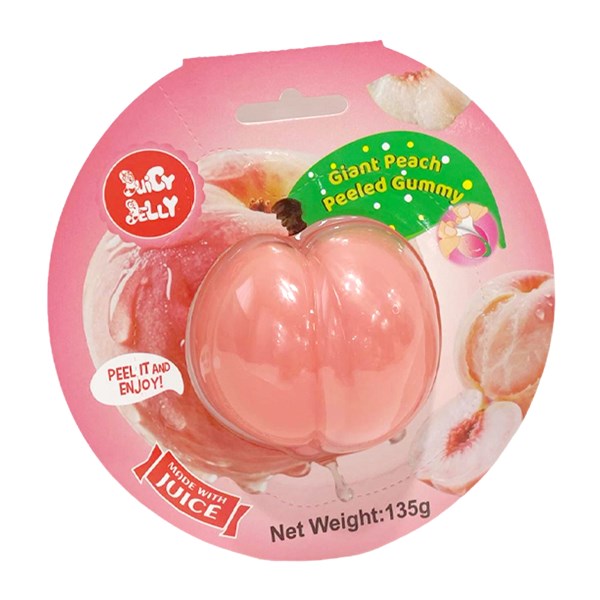 Juicy Jelly Giant Peeled Peach 135GM 6PK