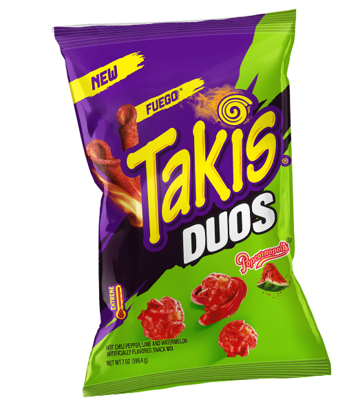 Takis Fuego Duo Hot Chili Pepper, Lime & Watermelon Snack Mix 198g * 12Pack