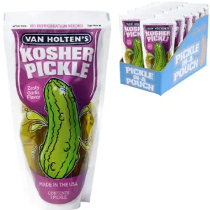 038200000070 Van Holten's Jumbo Kosher Garlic Pickle-In-A-Pouch 12PK