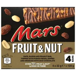 UK Mars Fruit & Nut 4 Bars 128GM 10PK