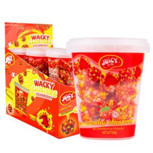 Juicy Jelly Wacky Cluster Strawberry Cup 150gm 12PK