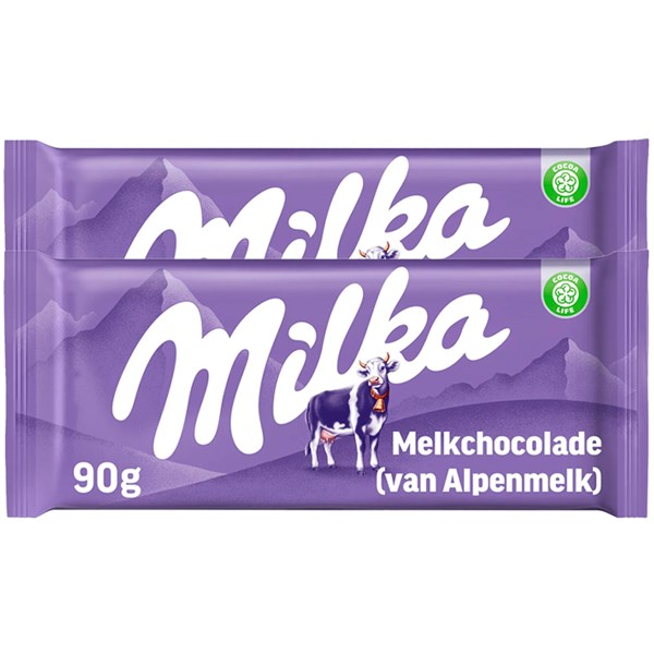 UK Milka Alpine Chocolate 90GM 25PK
