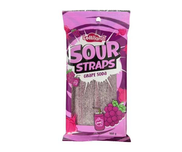 SOUR STRAPS Grape Soda 160GM *12