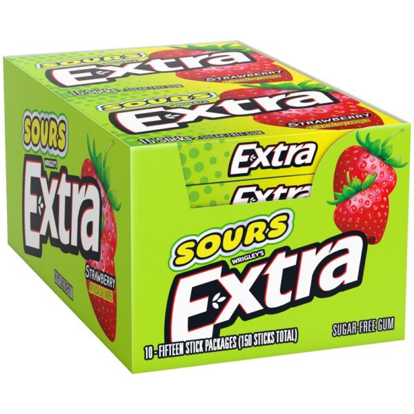 Extra Sours Strawberry Sugar Free  10PK