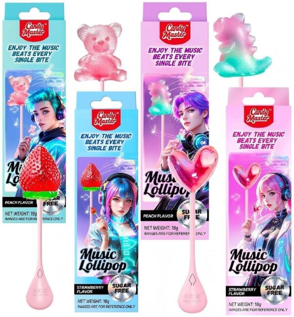 Candy Master Musical Lollipop 18GM 8PK