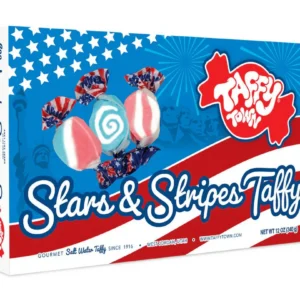 taffy-town-gift-box-salt-water-taffy-stars-stripes-340g-usa-6853257 TAFFY TOWN Salt Water Stars & Stripes Theatre Box 340GM 1 EA