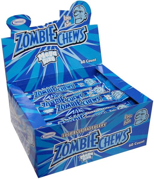 Zombie Chews Blue Raspberry 28GM *72PK