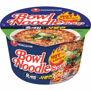 485273 NONGSHIM Hot & Spicy Noodle Soup Bowl 86GM 6PK (BB 6.5.2027)
