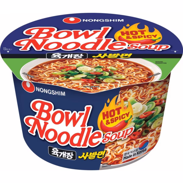 NONGSHIM Hot & Spicy Noodle Soup Bowl 86GM 6PK (BB 6.5.2027)
