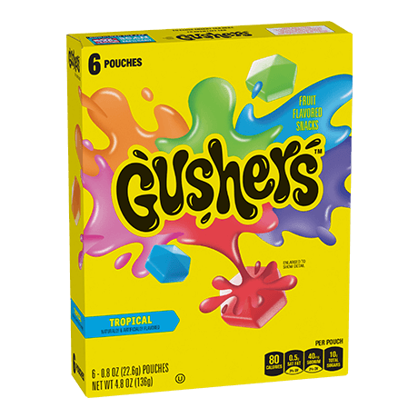 Gusher's Tropical & Strawberry 136GM 10PK