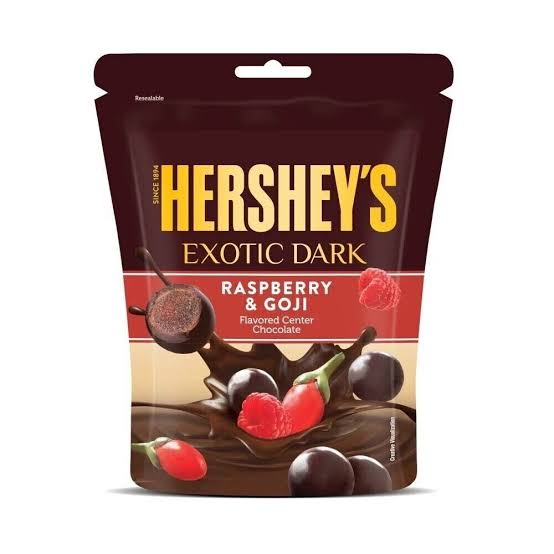 Hershey Exotic Dark Raspberry & Goji Flavor Chocolate 100gm 6PK