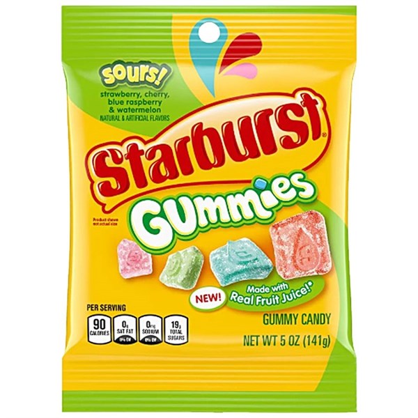 STARBURST Gummies Sour 141GM 12PK