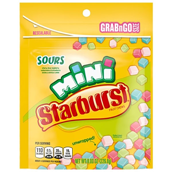 STARBURST Mini Sour 226GM 8PK