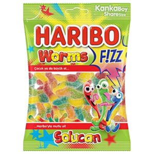 128339 Haribo Sour Worms 70GM 24PK