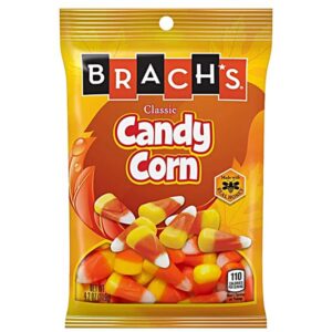 129350 BRACH'S Halloween Mellowcremes Classic Candy Corn Peg Bag 119GM 18PK