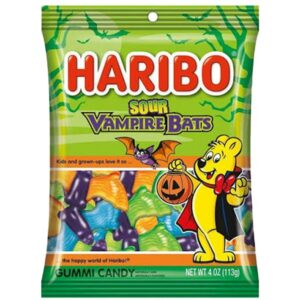 129411 Haribo Halloween Sour Vampire Bats 113GM 12PK