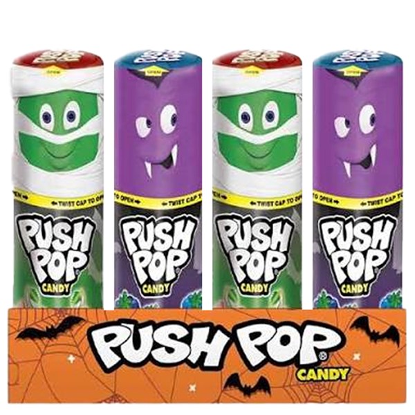 Bazooka Halloween Push Pop 14GM 24PK