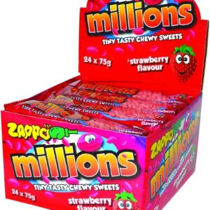 71RjehpSE5L._AC_UF894,1000_QL80_ ZAPPO Million Strawberry 75GM 24PK