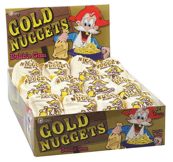Gold Nuggets Bubblegum 50GM 24PK