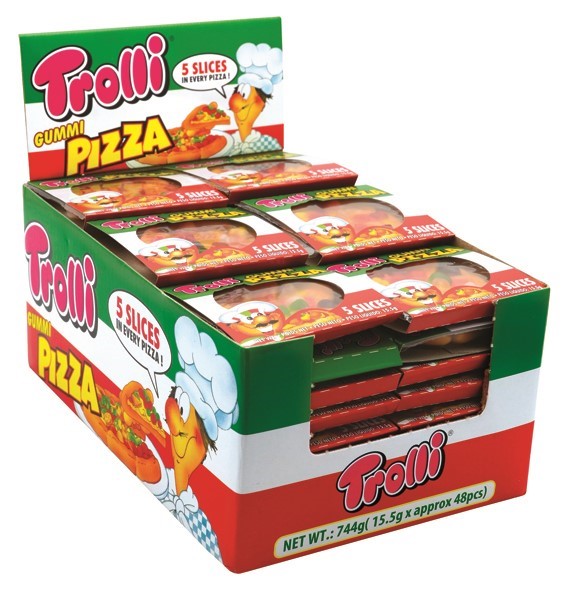 Trolli Pizza Display 5 Slice 15.5GM 48PK