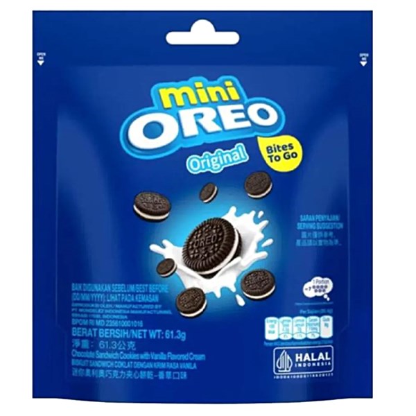 OREO Minis Stand Up Pouch Vanilla 58GM 24PK