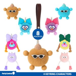 Keychain Furry 8 Assorted 24PK