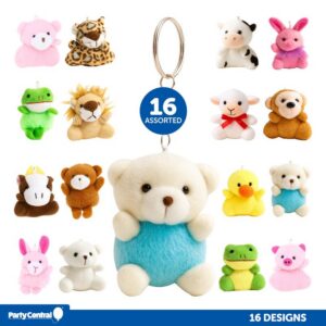 Keychain Plush Animal 16 Assorted 48PK