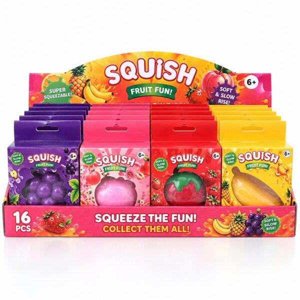297536 Squishy Squeeze Fruit Series 16PK