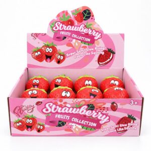 Squishy Squeeze Fruit Series Strawberry 12PK