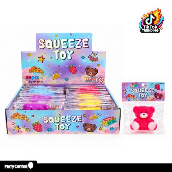 Squishy Squeeze Animal Bear 6cm 20PK