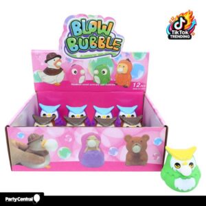 Squishy Squeeze Animal Bubble Owl 12PK