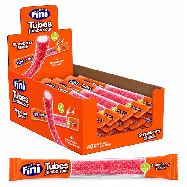 FINI Sour Jumbo Strawberry Bars 50GM 40's